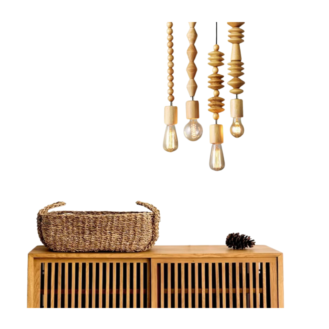 Parametric Bamboo and Wood Pendant Light | Anticoarte