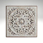 Square white distressed wood wall panel