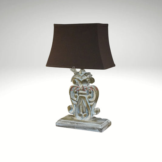 Rustic White Shabby Chic Accent Lamp