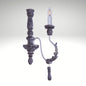 Antique Gray Shabby Chic Single-Light Sconce