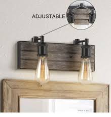 Modern Farmhouse 2-Light Wooden Plank Wall Lamp
