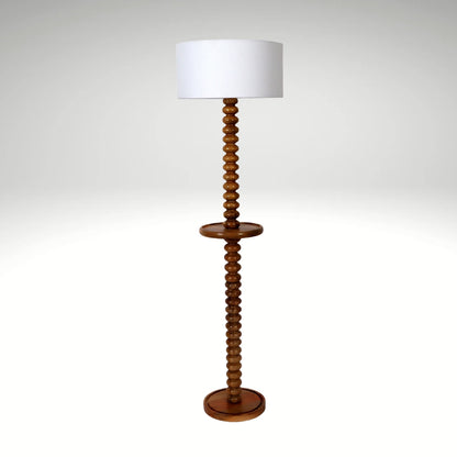 Aurora Wooden Bobbin Floor Lamp