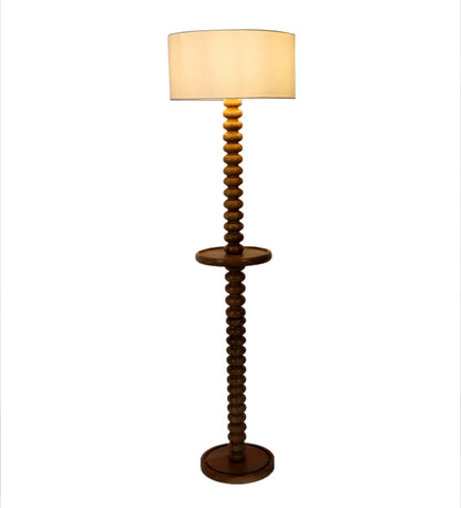 Aurora Wooden Bobbin Floor Lamp