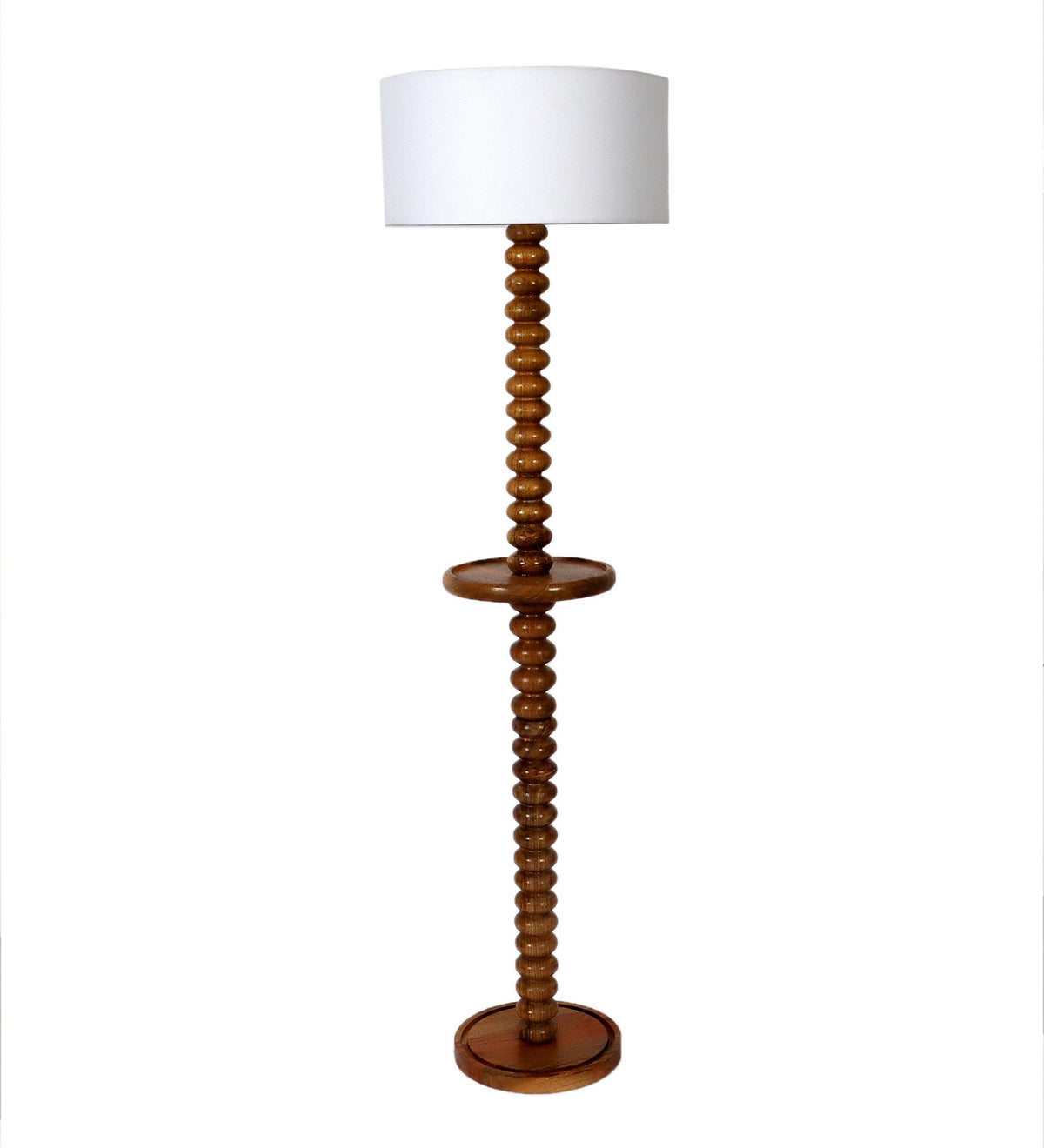 Aurora Wooden Bobbin Floor Lamp