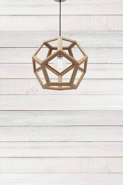 Distressed teal wooden hanging lantern with a rustic finish