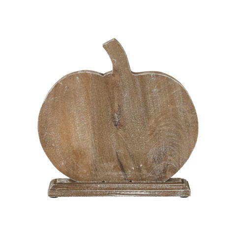Anticoarte - Wooden pumpkin-shaped cutting board on a white background