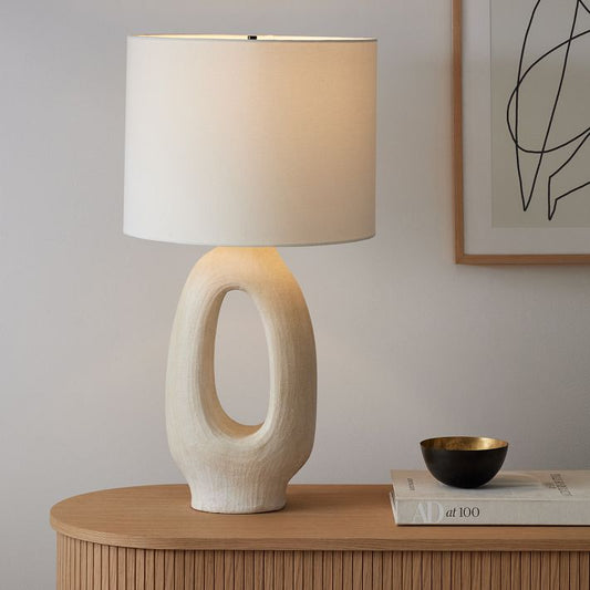 Oliver Long Chambered Ceramic Table Lamp | Anticoarte